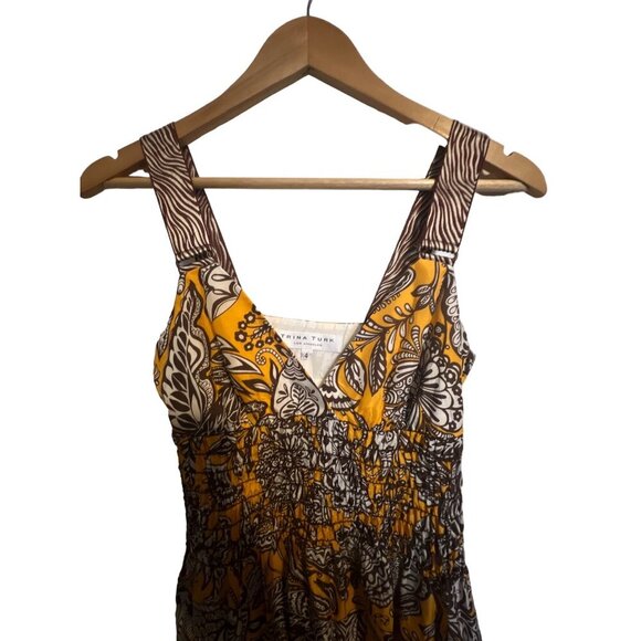 Trina Turk Dress Silk Toucan Obon Zebra Paisley Size 4 - Picture 2 of 5